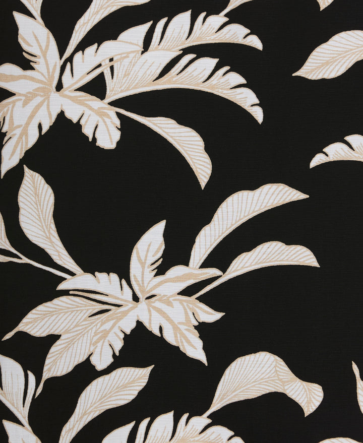 Big & Tall Tropical Print Shirt (Jet Black) 
