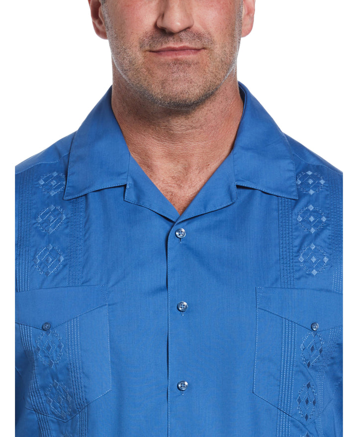 Big & Tall Authentic Embroidered Guayabera Shirt-Guayaberas-Cubavera