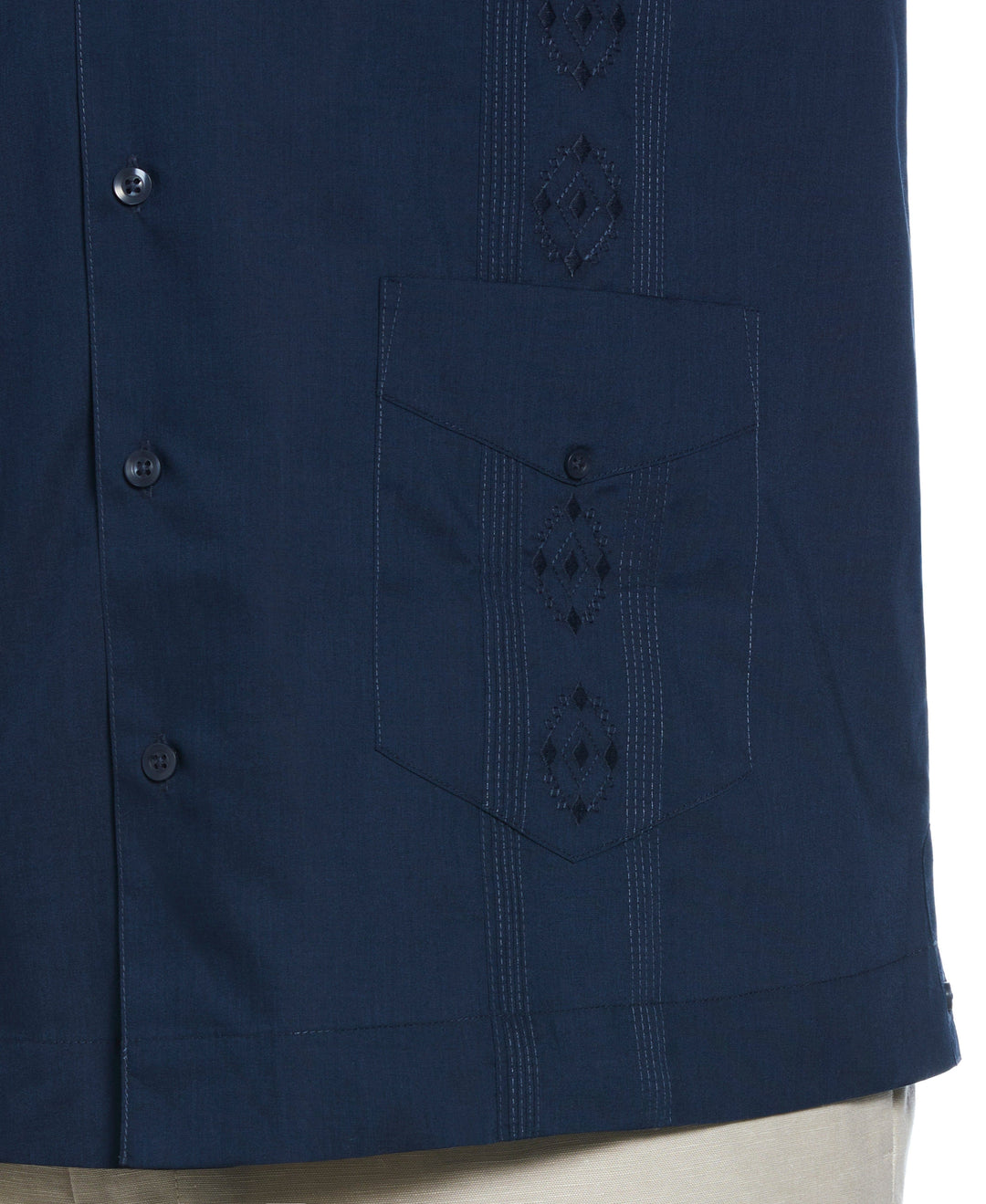 Big & Tall Poplin Guayabera Shirt (Dress Blues) 