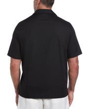 Big & Tall Authentic Embroidered Guayabera Shirt (Black) 