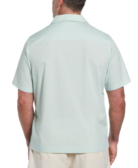 Big & Tall Authentic Embroidered Guayabera Shirt (Surf Spray) 