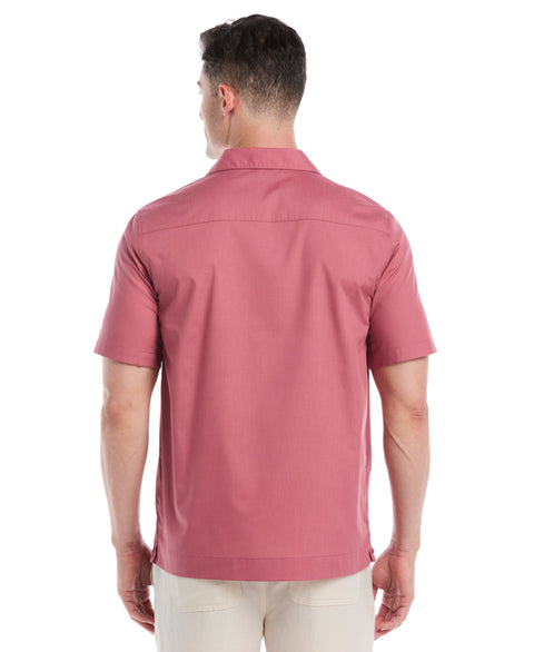 Camp Collar Guayabera Shirt (Mauvewood) 