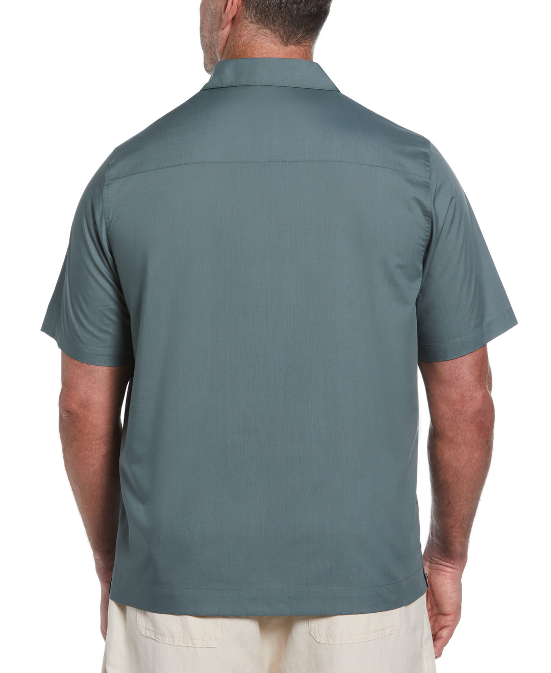 Big & Tall Poplin Guayabera Shirt (Balsam Green) 
