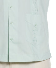 Big & Tall Authentic Embroidered Guayabera Shirt (Surf Spray) 