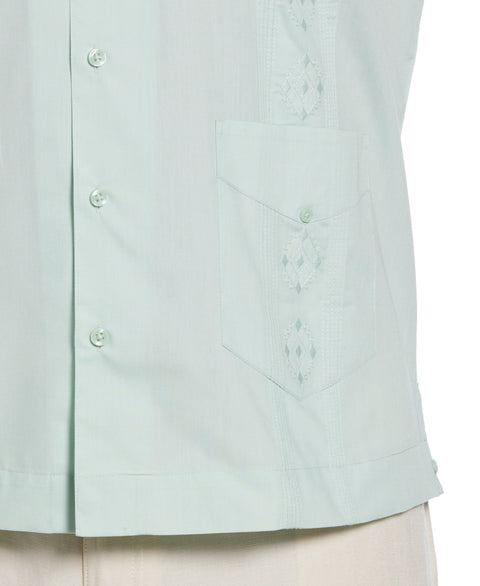 Big & Tall Authentic Embroidered Guayabera Shirt (Surf Spray) 