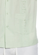 Big and Tall Embroidered Camp Collar Guayabera Shirt (Seacrest) 