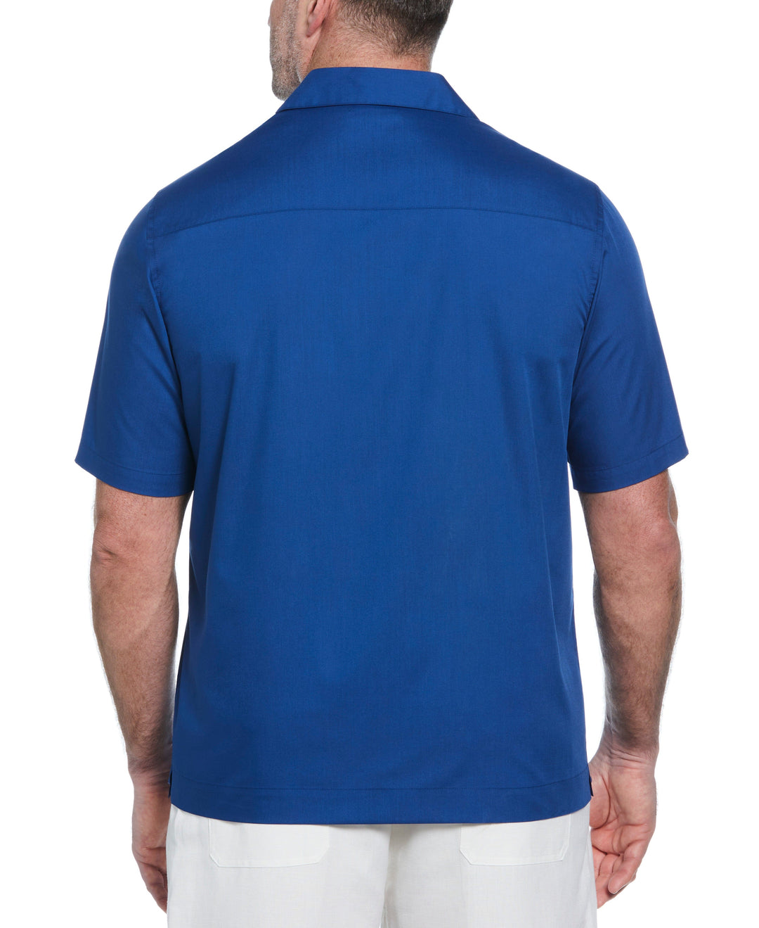 Big & Tall Authentic Embroidered Guayabera Shirt (True Blue) 