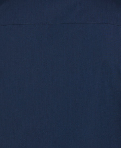 Big & Tall Authentic Embroidered Guayabera Shirt (Dress Blues) 