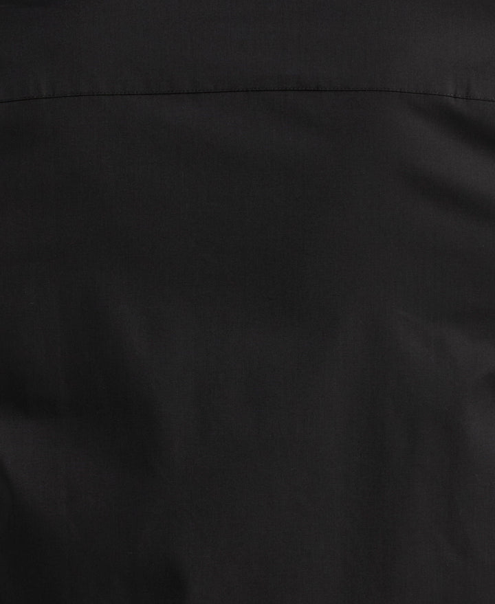 Big & Tall Poplin Guayabera Shirt (Black) 