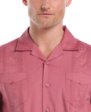 Camp Collar Guayabera Shirt (Mauvewood) 