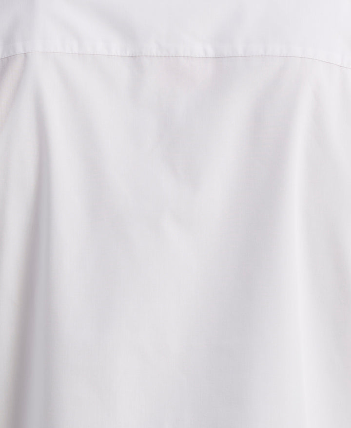 Big & Tall Poplin Guayabera Shirt (Pure White) 