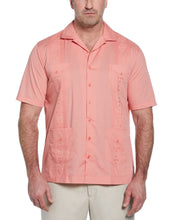 Big & Tall Authentic Embroidered Guayabera Shirt (Lantana) 