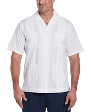 Big & Tall Authentic Embroidered Guayabera Shirt (Pure White) 