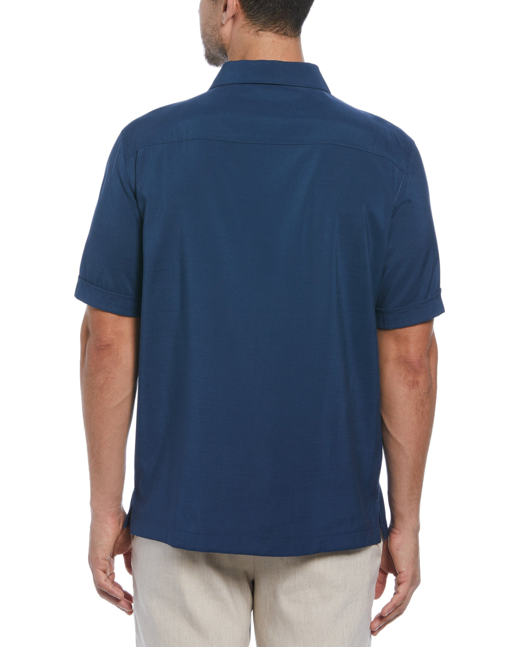 Camp Collar Retro Panel Shirt (Insignia Blue) 