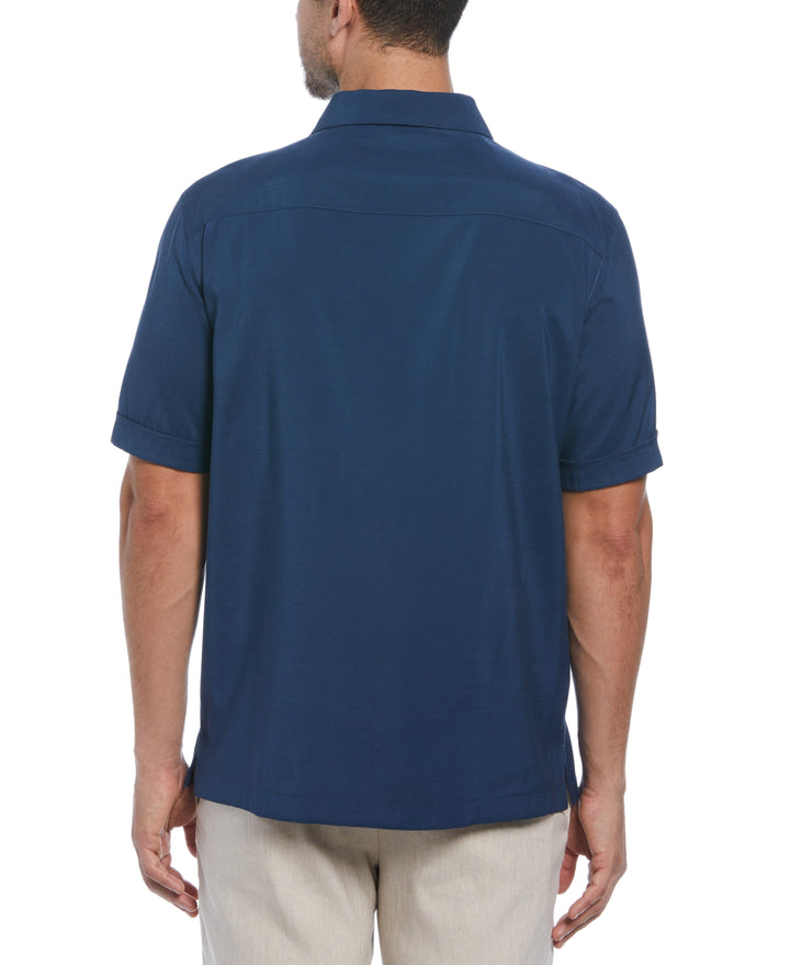 Camp Collar Retro Panel Shirt (Insignia Blue) 