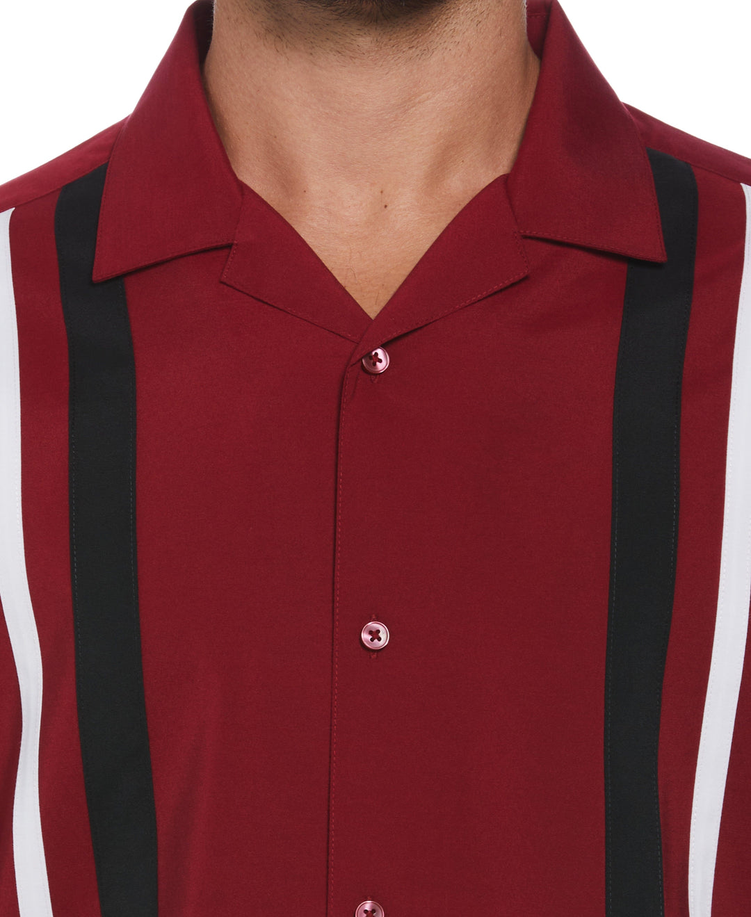 Camp Collar Retro Panel Shirt (Biking Red) 