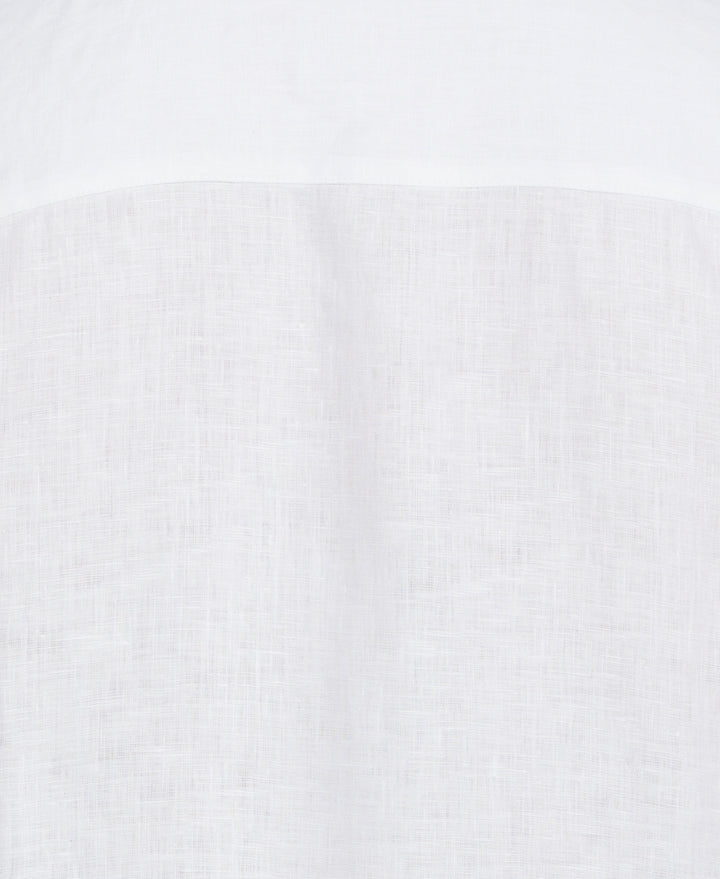 Big & Tall Linen One Pocket Shirt (Bright White) 