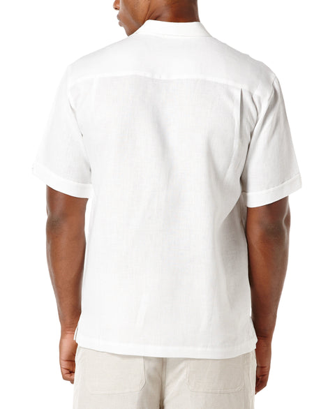 Big & Tall Linen One Pocket Shirt-Casual Shirts-Cubavera