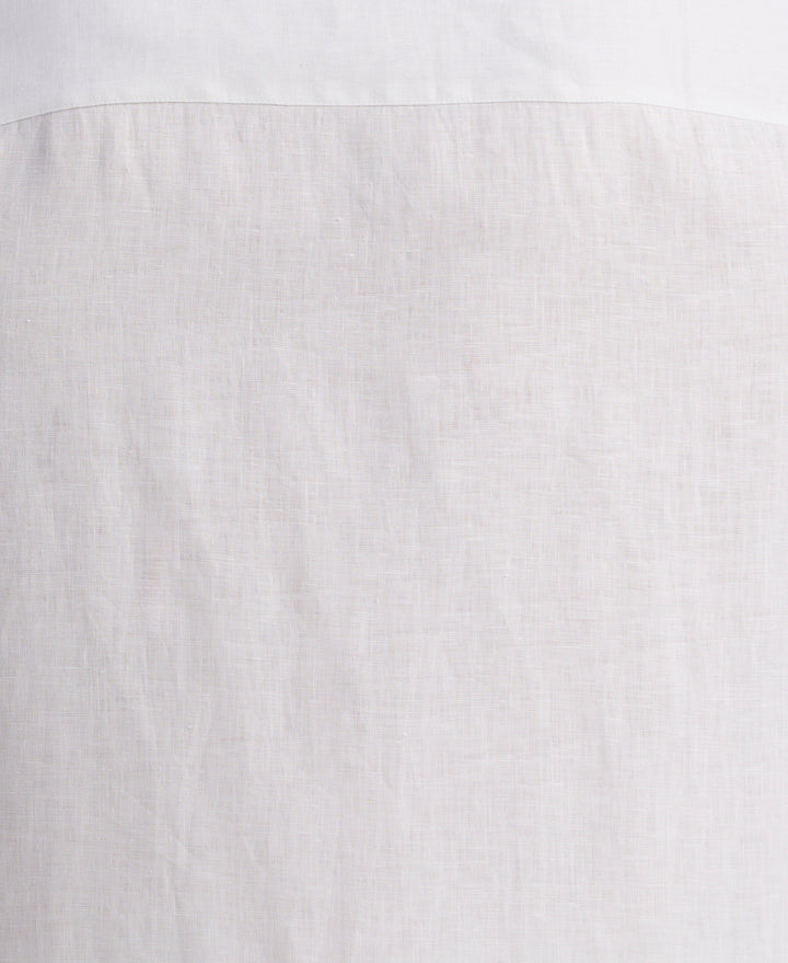 Big & Tall Linen One Pocket Shirt (Bright White) 