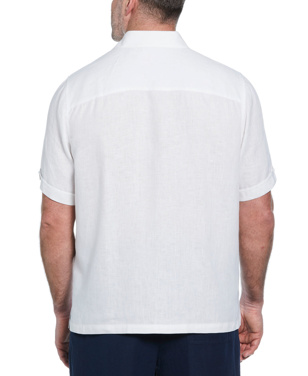 Big & Tall Linen One Pocket Shirt (Bright White) 