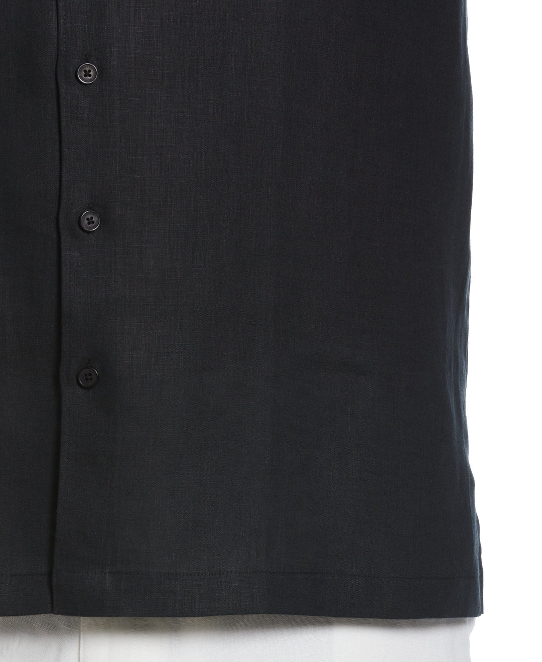 Big & Tall Linen One Pocket Shirt (Jet Black) 