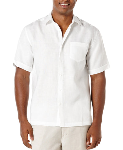 Big & Tall Linen One Pocket Shirt-Casual Shirts-Cubavera