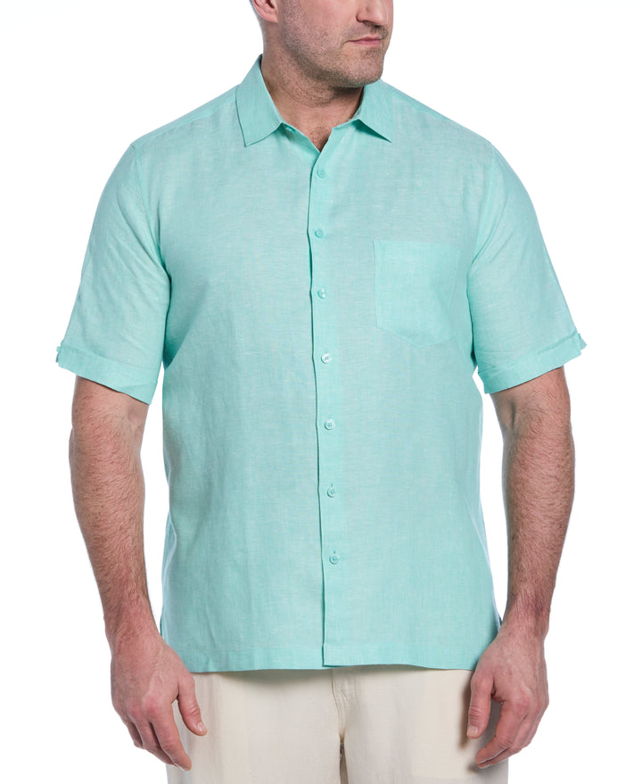 Linen Short Sleeve Shirt (Cascade) 