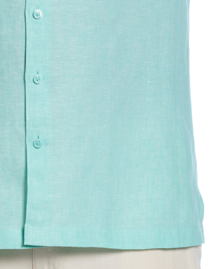 Linen Short Sleeve Shirt (Cascade) 