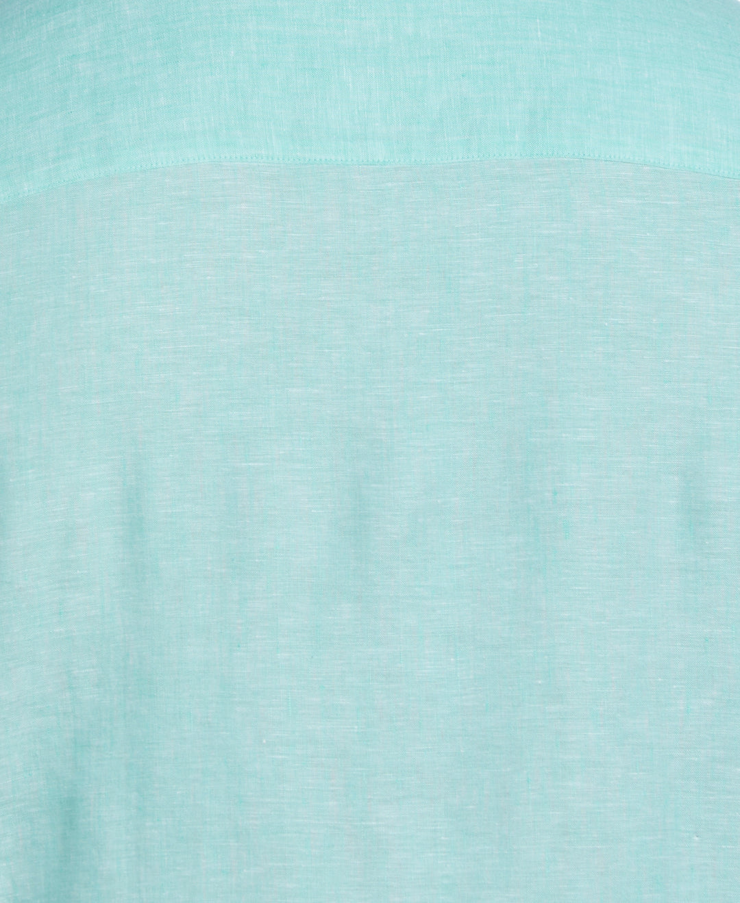 Linen Short Sleeve Shirt (Cascade) 