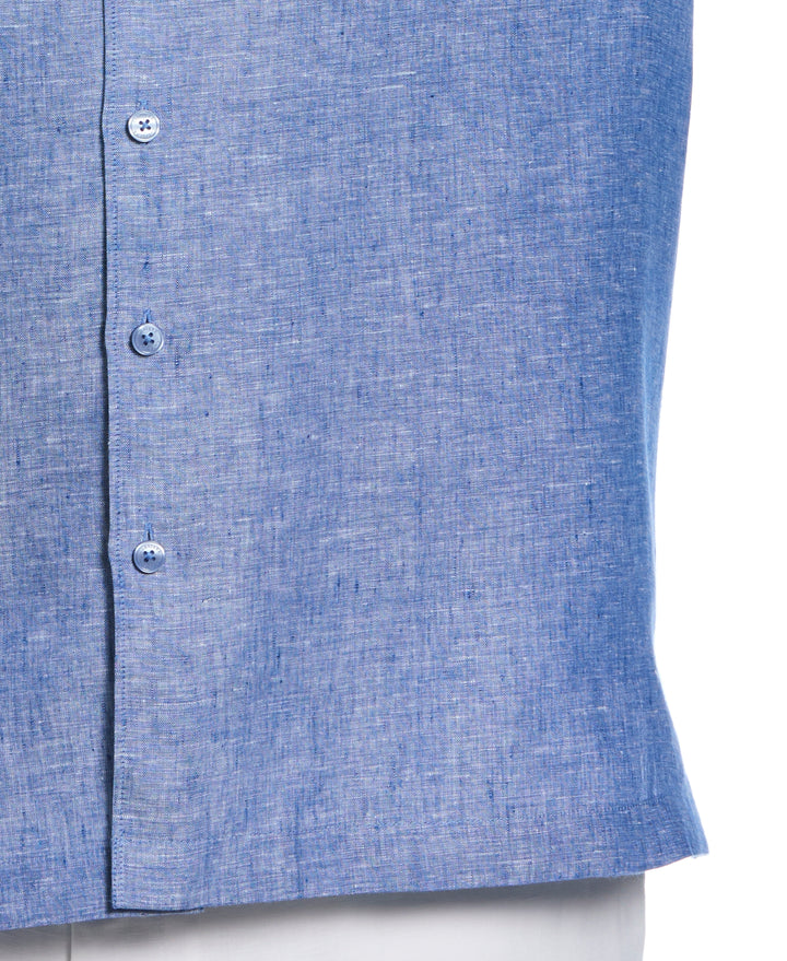 Linen Short Sleeve Shirt (True Blue) 