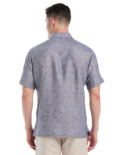 Linen Short Sleeve Shirt (Mood Indigo) 