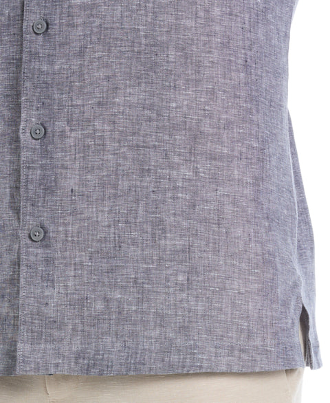 Linen Short Sleeve Shirt (Mood Indigo) 