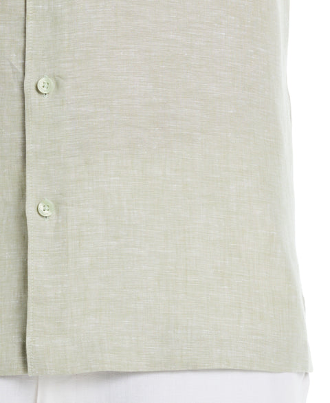 Linen Short Sleeve Shirt (Reseda) 
