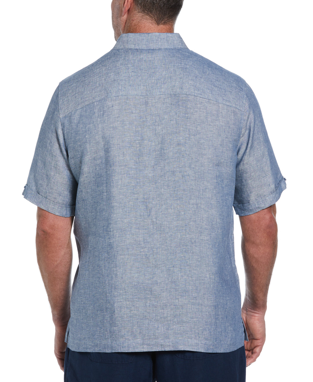 Linen Short Sleeve Shirt (Ensign Blue) 