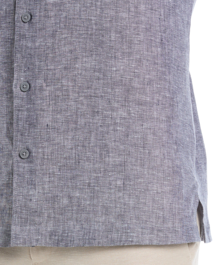 Linen Short Sleeve Shirt (Mood Indigo) 