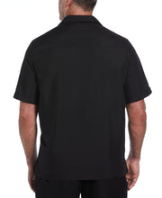 Big & Tall Color Block Embroidery Shirt (Jet Black) 