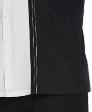 Big & Tall Color Block Embroidery Shirt (Jet Black) 