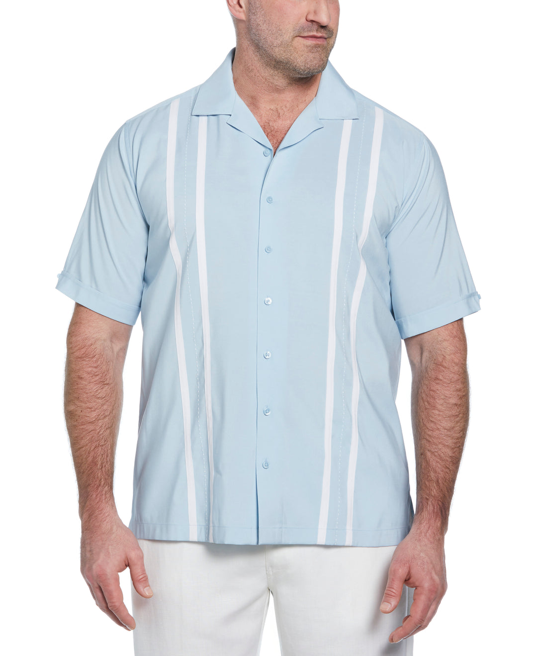 Big & Tall Soft Touch Panel Shirt (Dream Blue) 