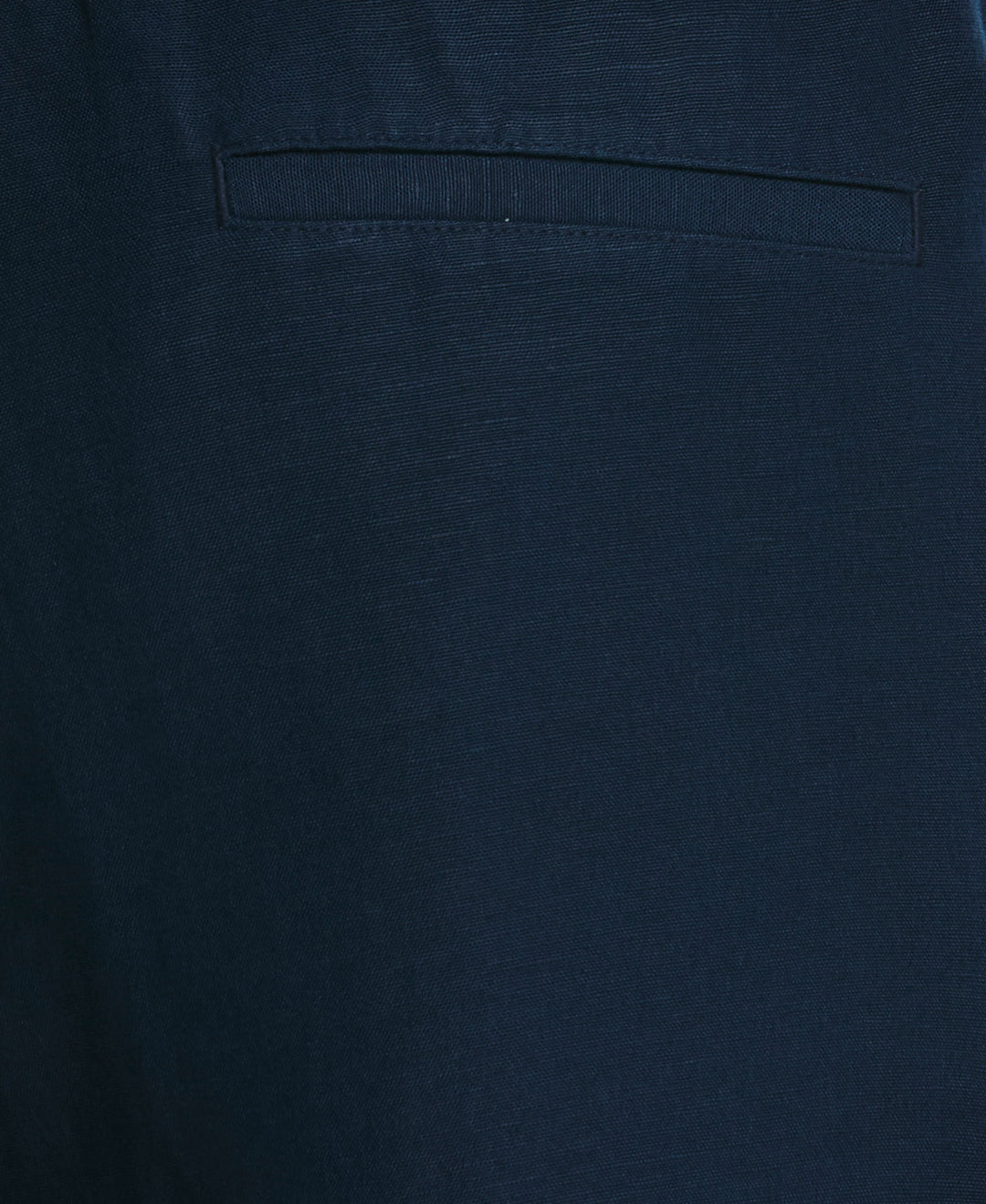 Big & Tall Linen Blend Cargo Short (Dress Blues) 