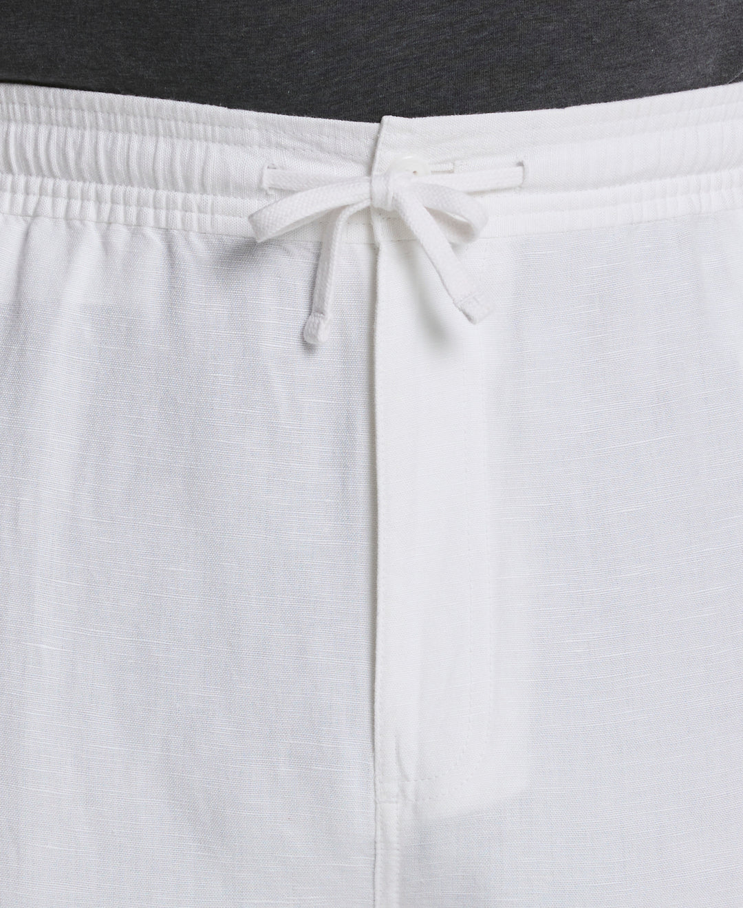Big & Tall Linen Blend Cargo Short (Brilliant White) 