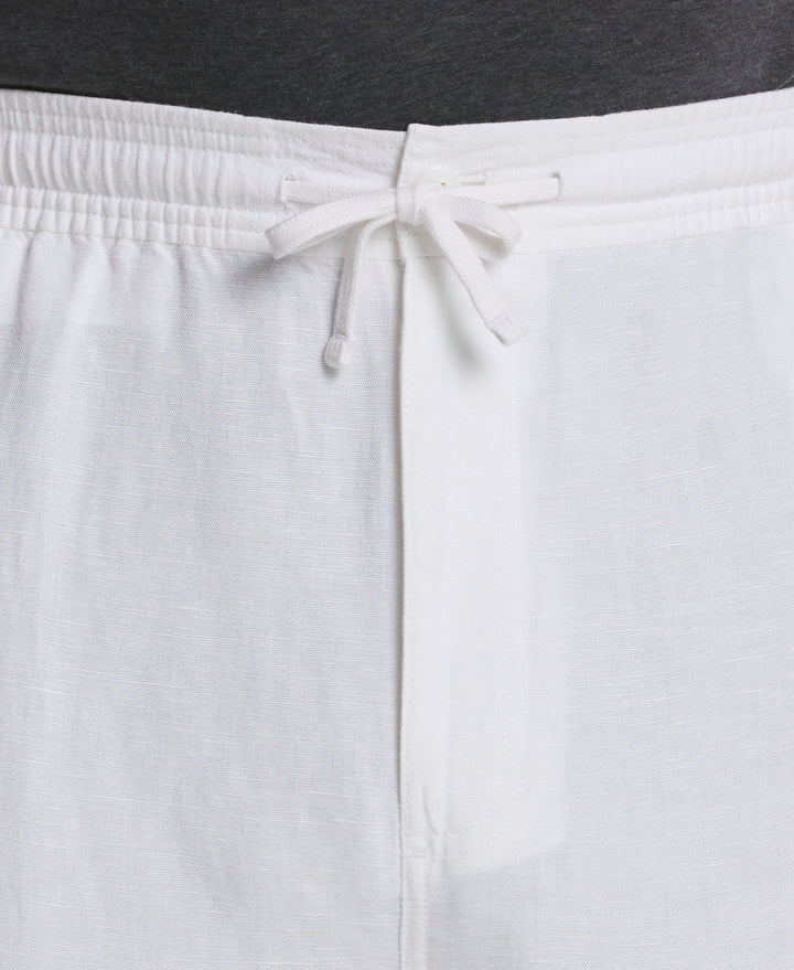 Big & Tall Linen Blend Cargo Short (Brilliant White) 
