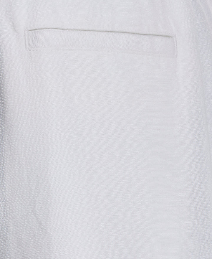 Big & Tall Linen Blend Cargo Short (Brilliant White) 