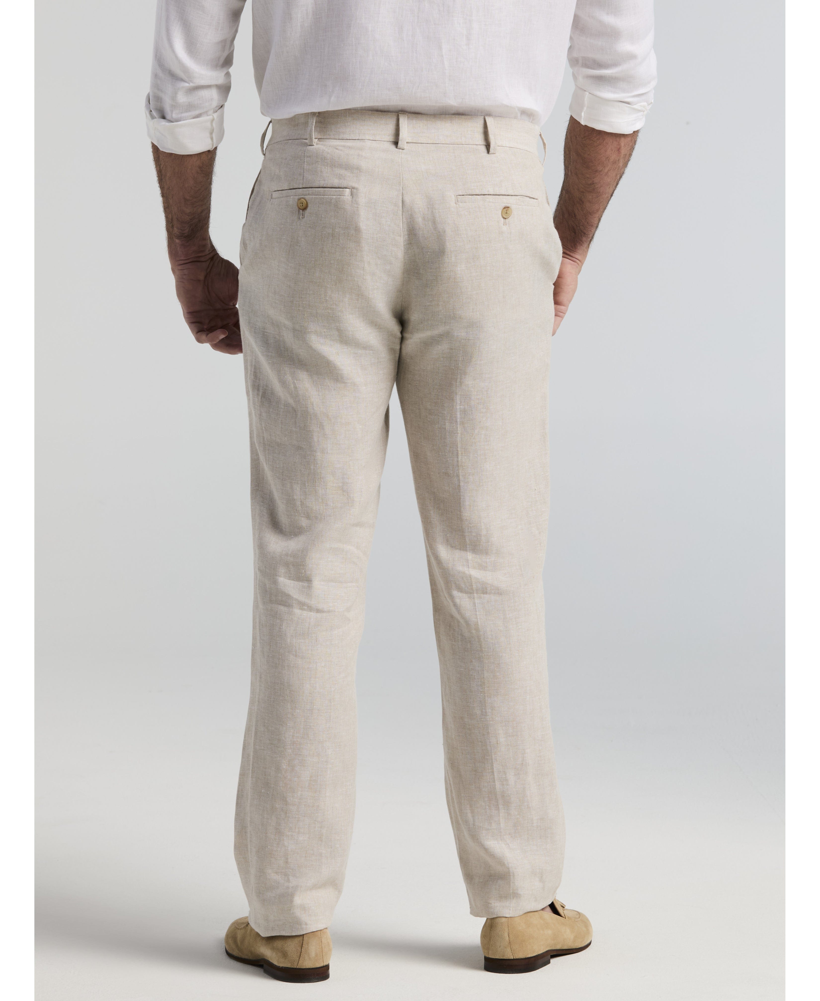 Big & Tall Delave Linen Flat Front Pant – Cubavera