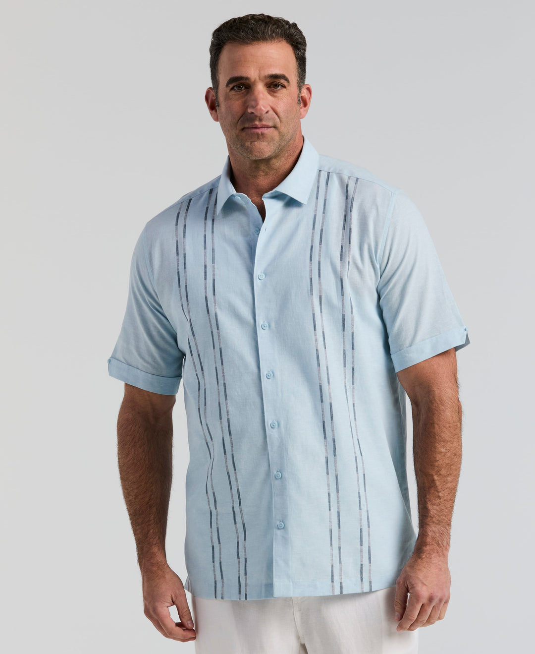 DOBBY PANELS SHIRT (Aquamarine) 