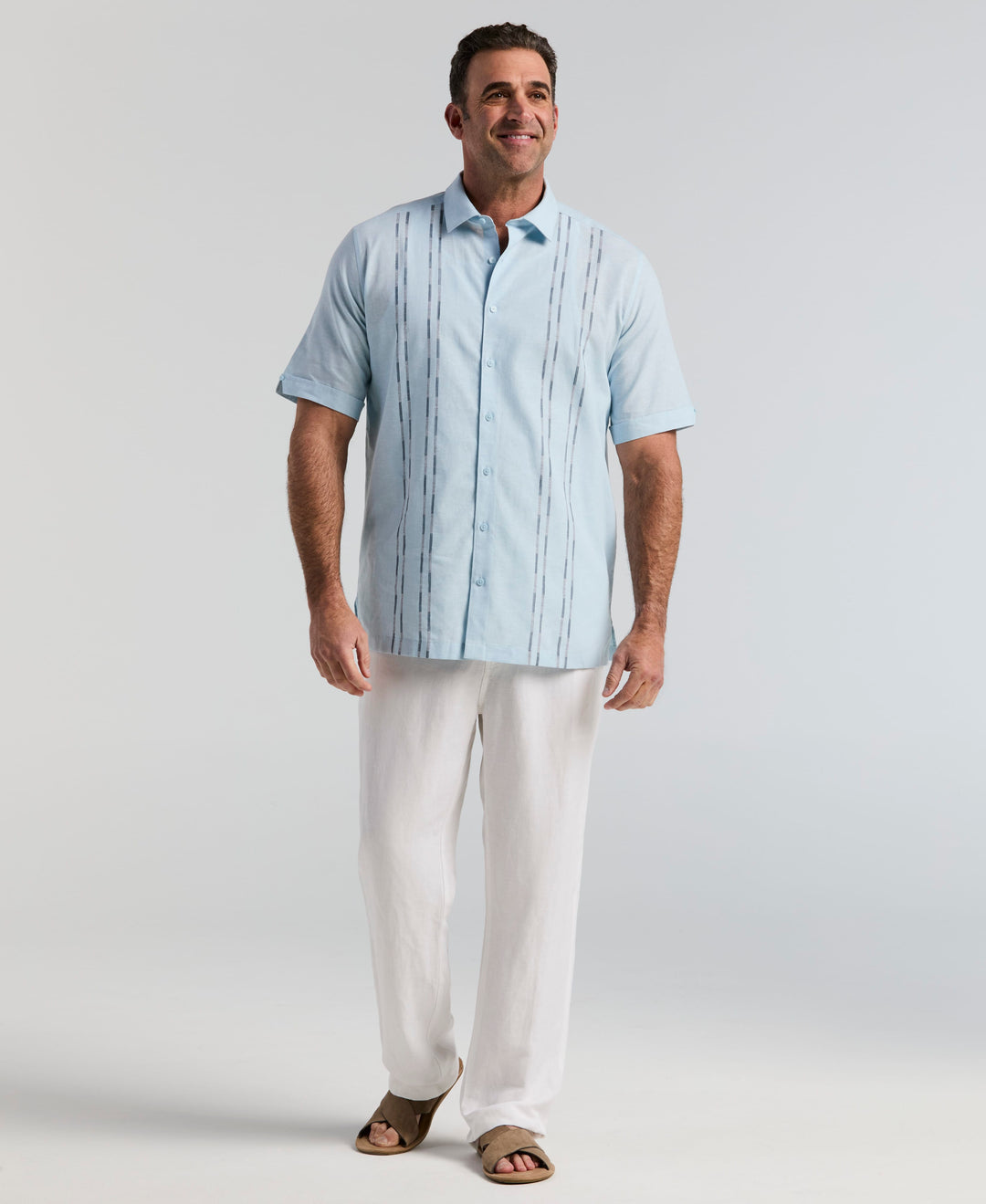 DOBBY PANELS SHIRT (Aquamarine) 