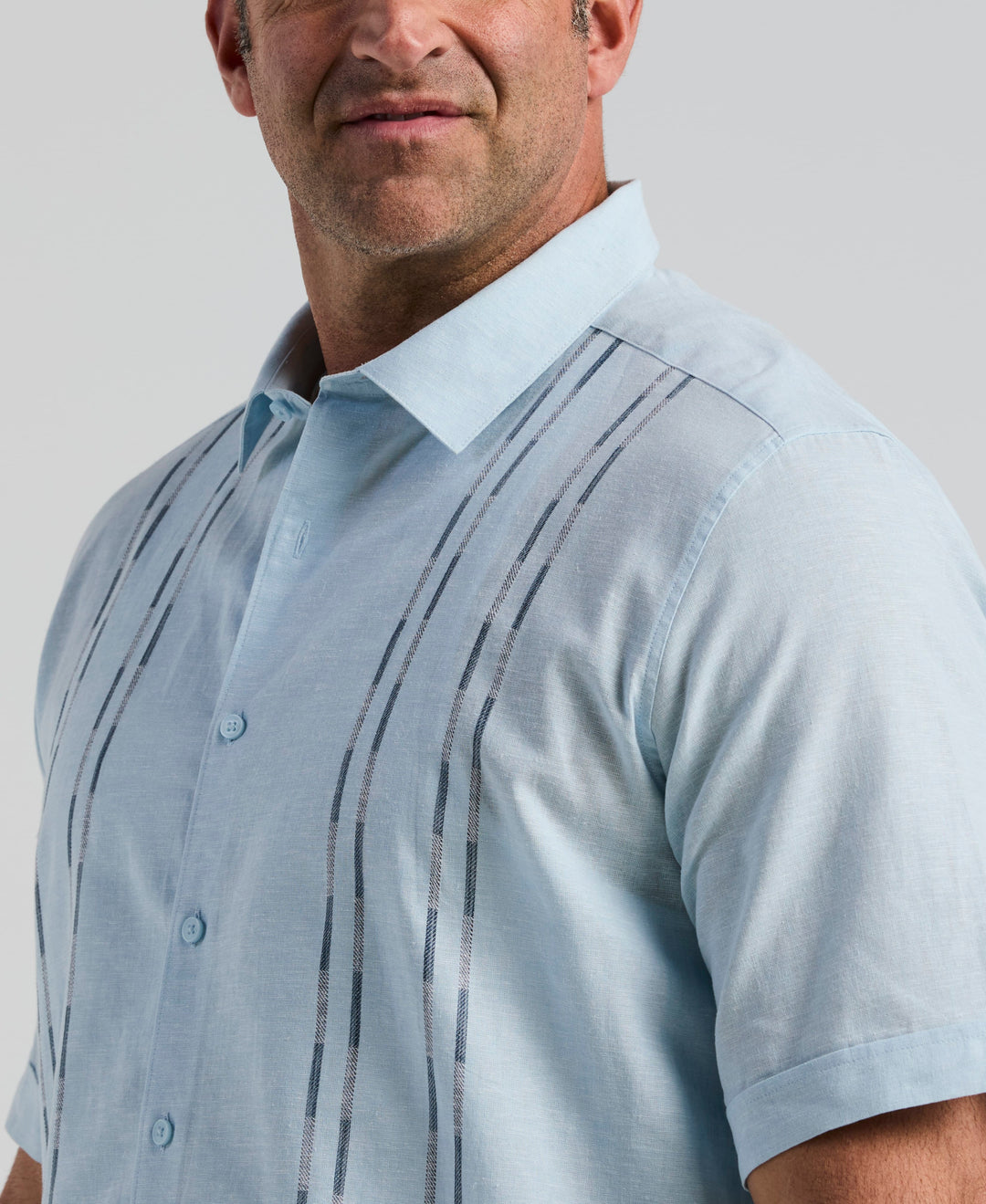 DOBBY PANELS SHIRT (Aquamarine) 
