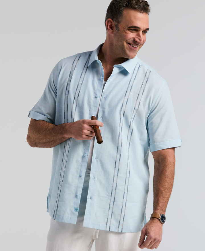 DOBBY PANELS SHIRT (Aquamarine) 