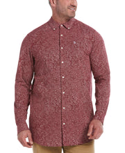 Big & Tall EcoVero™ Woven Poplin Stretch Shirt (Cabernet) 