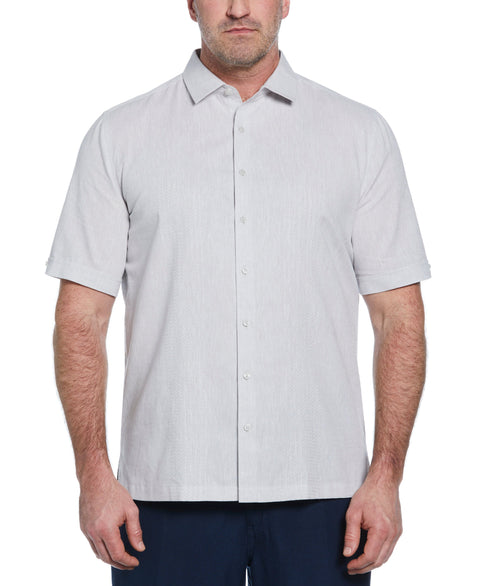 Big & Tall Engineered Dobby Panels Shirt (Brilliant White) 