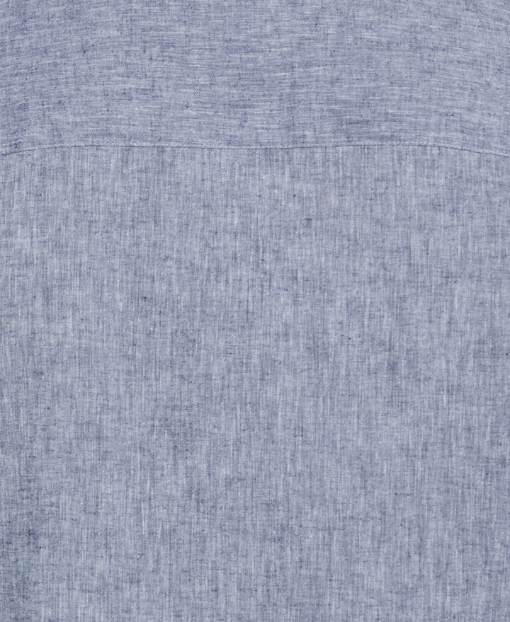 Big & Tall Linen Blend Dobby Shirt (Dress Blues) 